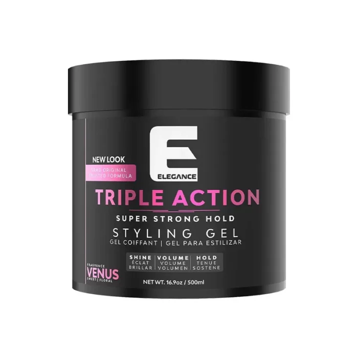 Elegance Gel Triple Action Venus Rosado 500ml – Gel para el Cabello