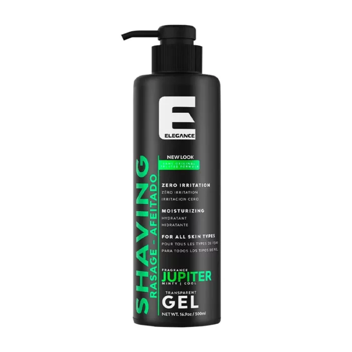 Elegance Shaving Gel Gel Jupiter Verde 500ml – Gel de Afeitar Transparente