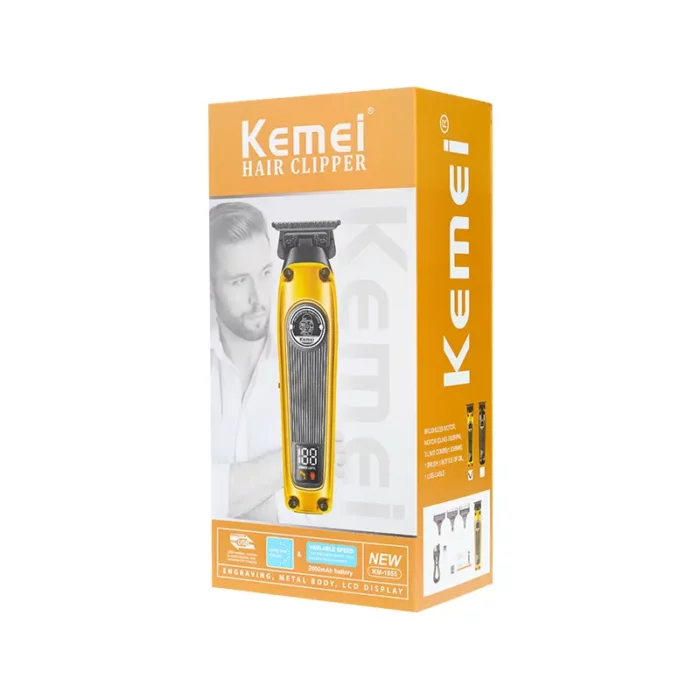 KEMEI Trimmer KM-1855 Black Marcadora Inalámbrico