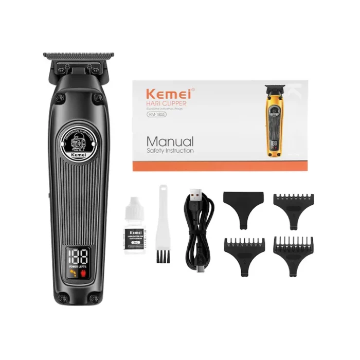 KEMEI Trimmer KM-1855 Black Marcadora Inalámbrico