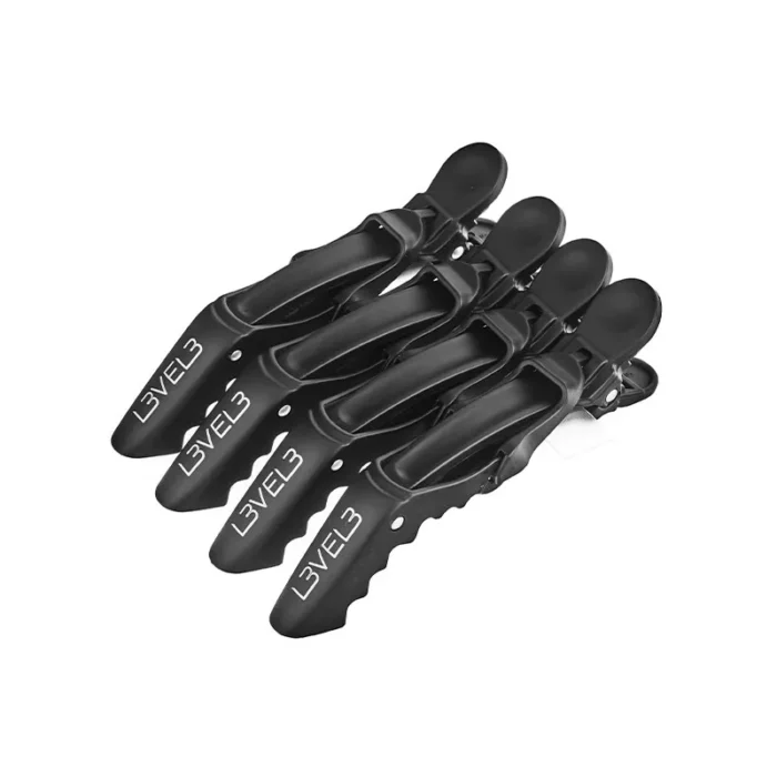 L3VEL3 Hair Croc Clips – Pack 4 Ganchos Cocodrilo