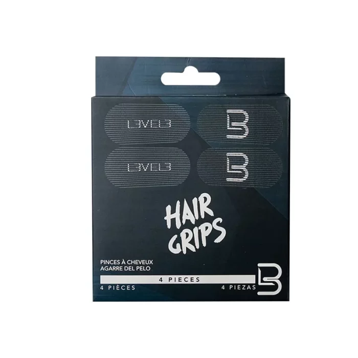 L3VEL3 Pack 4 Sujetadores de Cabello Negro