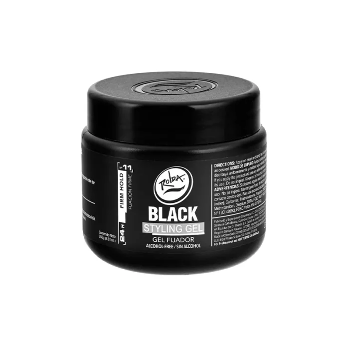 Rolda Gel Fijador Sin Alcohol Black 250gr